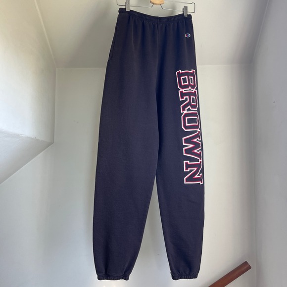 Vintage Champion Brown University Sweatpants Mens M Collegiate Preppy Joggers - Picture 1 of 8